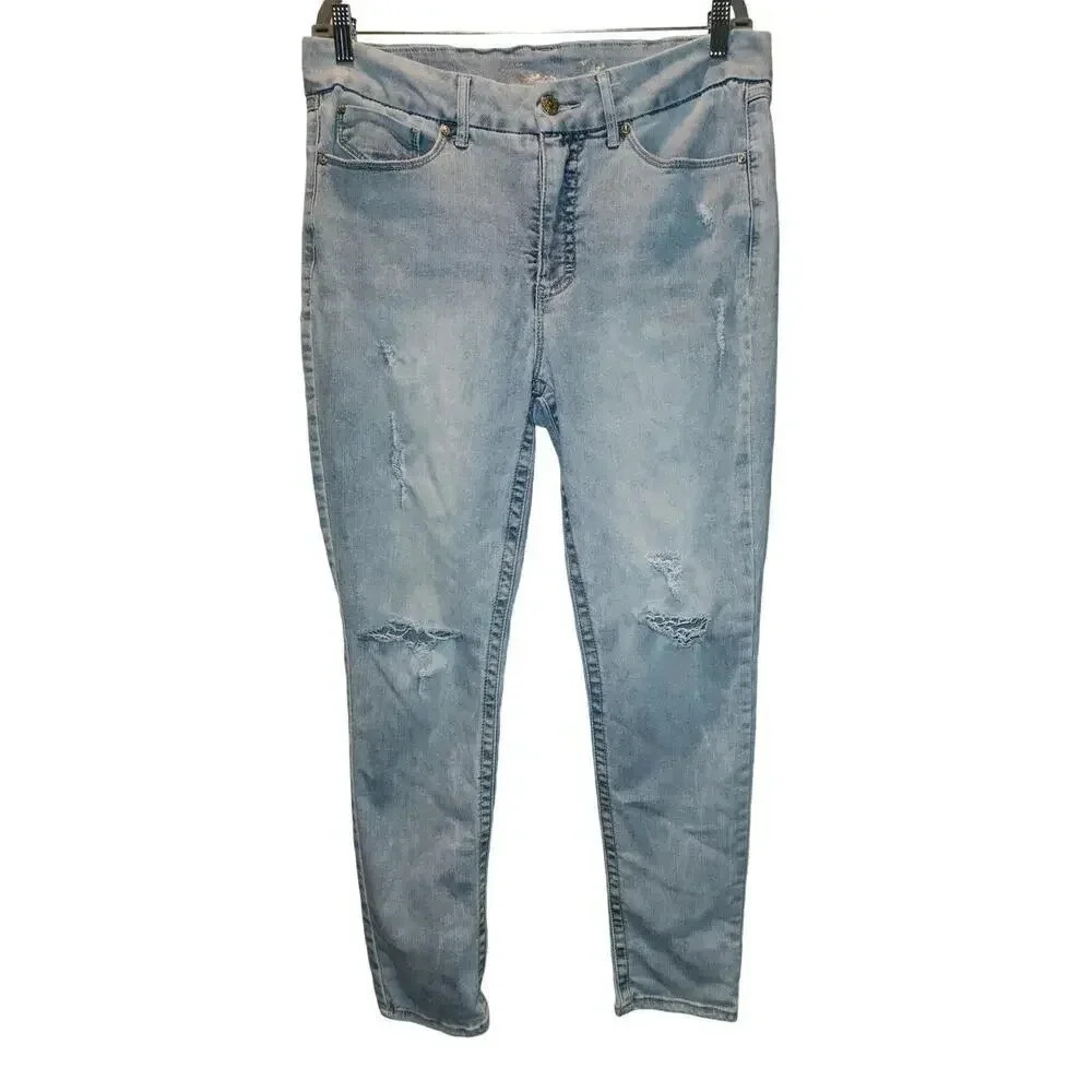 Women's Seven7 High-Waisted Light Wash Jeans 14